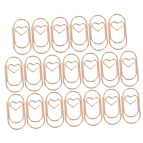 HOODANCOS 20St Büroklammer schön geformter Clip exquisite Dateiclips Office-Datei-Clips Bürodekoration karten clip papierklemmen kleine Dokumentenklammern Neuheit Dateiclips Metall Rose Gold von HOODANCOS