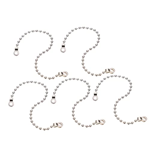 HOODANCOS 20St Knochenschnalle Perlenkettenschnalle Halter Knopfverlängerung doppelte Ringschnallen Korn bastelzeug slice Tag-Verbindungsschnallen Perlenkettenschnallen Metall Eisen Silver von HOODANCOS