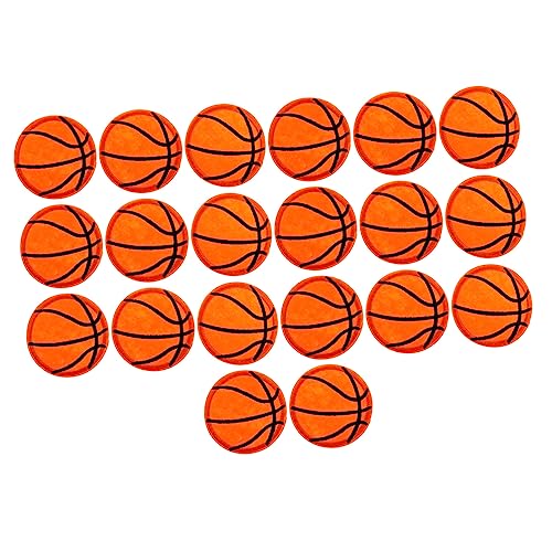 HOODANCOS 20st Basketball-aufkleber Ball-patches Nähpflaster Basketball-dekor Diy-stickpatch Gestickter Diy-patch Dekorativer Aufnäher Sportdekor Baseball-patch Flecken Orange Polyester von HOODANCOS