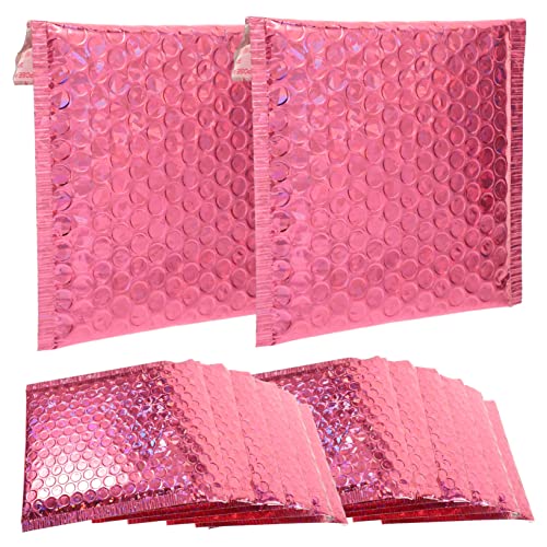 HOODANCOS 20st Schaumstoffbeutel Mailer-umschlag Kompakte Versandtaschen Versand Für Kleidung Gepolsterte Luftpolstertaschen Verschlussbeutel Rosy Farbige Pet-aluminiumfolie von HOODANCOS