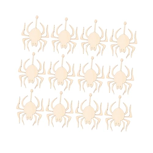 HOODANCOS 20st Spider Hohler Holzspan Halloween-türhänger Halloween-dekor Hängende Halloween-ornamente Halloween-party-dekor Kranz Dekor Girlandenfüller Stichworte Girlandendekor Hölzern von HOODANCOS