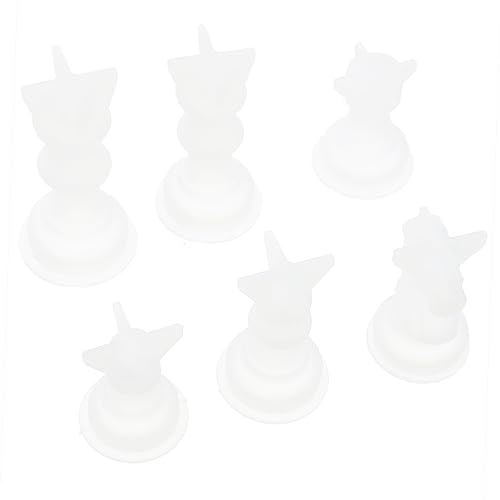 HOODANCOS 24 Stück Schach form silikon formen silikonform silikongießform Kerze selber machen Schachform schachbrett Duftkerzenform für zu Hause Desktop-Ornament-Gießform Kieselgel Weiß von HOODANCOS