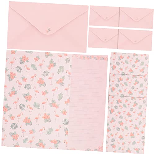 HOODANCOS 25 Sets Briefpapier Blanko Briefpapier Briefpapier Briefumschlag Set Briefpapier Briefpapier Briefumschläge Retro Briefpapier Rosa von HOODANCOS