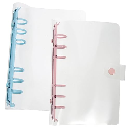 HOODANCOS 2St Bindemittel aufbewahrungssack storage pockets büroorganizer aktenordner mappen transparenter Einbanddeckel süße Ordner Notebook-Hülle Dokumentenordner Notizbuch Binder Plastik von HOODANCOS