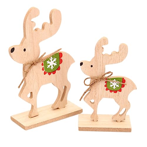 HOODANCOS 2St Dekorationszubehör für Ornamente Dekor für den Tisch Weihnachtsdekorationen kinder weihnachtsdeko spielzeuge für kinder weinachtsdeko Kinderspielzeug Weihnachtshandwerk hölzern von HOODANCOS