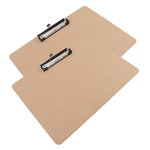 HOODANCOS 2St Tragbare Schreib-Klemmbretter schreibtafel buchstabentafel write board cartape Labor-Klemmbrett Organisator für Papierakten Büroklammer Schreibunterstützungstafel Holz MDF von HOODANCOS