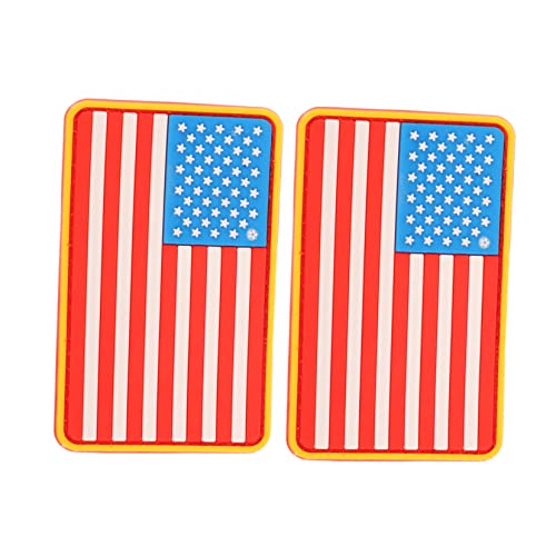 HOODANCOS 2Stücke Amerikanische Flagge DIY Aufnäher Handwerkszubehör Für Kleidung Taschen Und Rucksäcke Hochwertige Patches Mit Gelber Rand von HOODANCOS