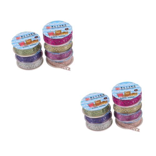 HOODANCOS 2sets Spitzenband Scrapbbok The Washi Tape Dekorationselemente Dekobänder Bastelzeug Makramee Stilaufkleber Scrapbook-klebeband- Karten Machen Klebeband Das Haustier 7rolls*2 von HOODANCOS