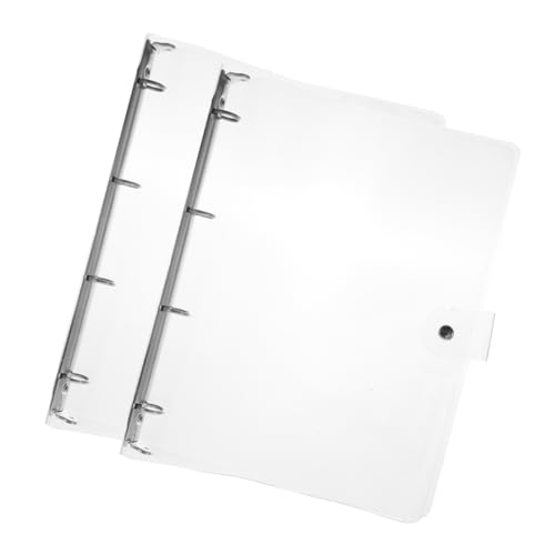 HOODANCOS 2st Bindemittel Ordnertaschen Binder Notizbuchhülle Notebook-abdeckungsschutz Nachfüllbare Notizbuchhülle Übersichtliche Dokumentenmappen Klare Poly-umschläge Plastik Transparent von HOODANCOS