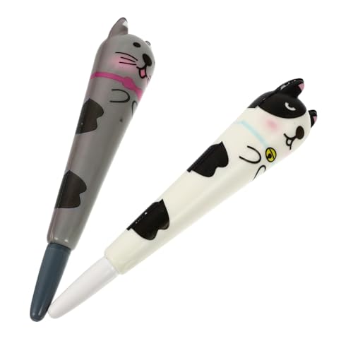 HOODANCOS 2st Dekompressionsstift Stifte Mit Tiertinte Schwarze Kugelschreiber Cartoon-tier-stifte Süßer Gelstift Schwarze Gelstifte Cartoon-tintenstift Kawaii Schule Liefert Stifte Schwamm von HOODANCOS