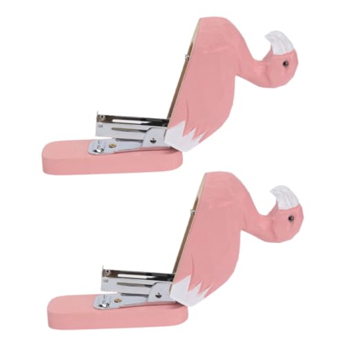 HOODANCOS 2st Mini-hefter Tierhefter Mini-schulmaterial-kit Desktop-hefter Hefter Schwere Ausführung Lustiger Hefter Zurück Zum Schulmaterial Hefter Süß Kleiner Hefter Reisehefter Holz Rosa von HOODANCOS