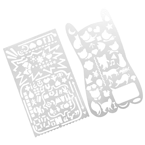 HOODANCOS 2st Schablonen Für Scrapbooking Malvorlagen Schablonen Zum Malen Silver von HOODANCOS