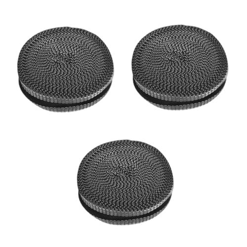 HOODANCOS 3 Rollen Rollpatch Am Hosensaum Vorhängeschloss Hosenband Nähband Kein Nähendes Saumband Diy Liefert Diy-hosensaumband Saumband Für Vorhänge Dekoratives Stoffband Polyester Black von HOODANCOS