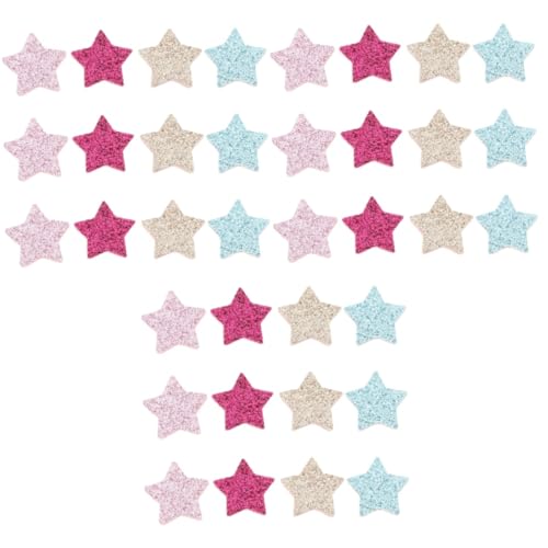 HOODANCOS 3 Sätze Banner Flicken Aufnähen Star-accessoires Kostümaufkleber Pailletten-patches Paillettenstern-patch Mini-strasssteine Mini-dekor Glitzer-patches-aufkleber Stoff 80 Stück * 3 von HOODANCOS