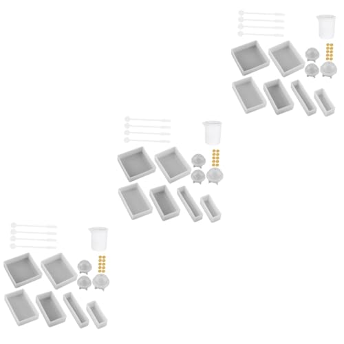 HOODANCOS 3 Sätze Epoxidform Handwerk Formenbau Würfelform Gießen Zum Selbermachen Diy Quadratische Kerzenform Transparente Formen De Para Gelatinas Gießform Zum Selbermachen Kieselgel Weiß von HOODANCOS