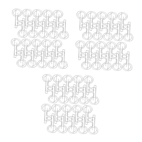 HOODANCOS 3 Sätze Mappe Schicke Büroklammern Briefumschlag-clips Journaling Papierklammern Büroklammern Aus Draht Schlüsselförmige Papierhalter Umschläge Clips Silver Eisen 20 Stück * 3 von HOODANCOS