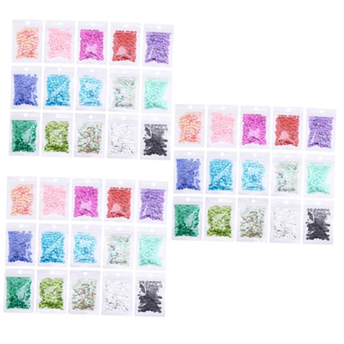 HOODANCOS 3 Sätze Perforierte Pailletten Sequin Party Sachen Verkleidung Decor Diy Bastelmaterial Kleine Behälter Mit Deckel Runde Pailletten Bekleidungsmaterial 15 Packungen * 3 von HOODANCOS