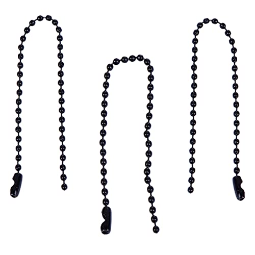 HOODANCOS 3 Sätze Tag-kette Kugelkettenverbinder Perlenkette Selber Machen Haustier Schlüsselanhänger Kette Bag Chain Bastelset Sprühlack Eisenkette Eiserne Perlenkette Black 100 Stück * 3 von HOODANCOS