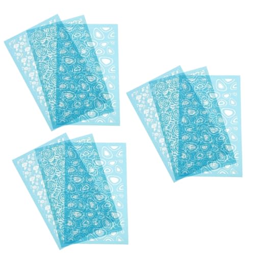 HOODANCOS 3 Sätze Vorlage Für Schleimohrringe Werkzeug Für Schmuckherstellung Soft Clay Schmuckformen Ton-druckformen-set Siebdruck-kit Tonformen Für Ohrringanhänger Nylon Blue 3 Stück * 3 von HOODANCOS