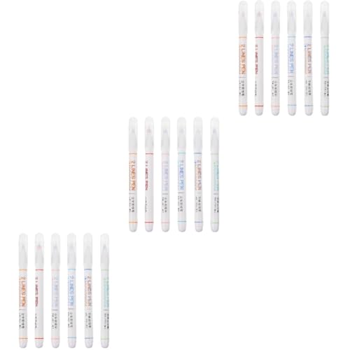 HOODANCOS 3 Sätze Zweizeiliger Stift Textmarker Kugelschreiber Zum Malen Fluoreszierender Stift Fluoreszierender Doppellinienstift Fluoreszierender Marker Colorful Plastik 6 Stück * 3 von HOODANCOS