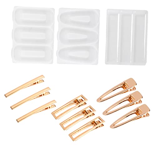 HOODANCOS 3 Sets DIY Haarnadelform Set Schmuckform Kopfbedeckung Schmuckgussformen Haarspangen Für Frauen Haarspange DIY Haarnadelgussform DIY Kunstform De Para Gelatinas DIY Form von HOODANCOS