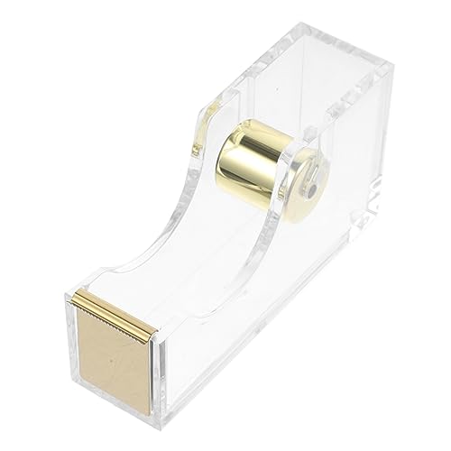 HOODANCOS 3 Stk Bandschneider klares brustband Desktop-Bandschneidewerkzeug Klebeband montieren tape cutter Klebeband-Schneidemaschine Bandschneidegerät Acrylbandspender Legierung Golden von HOODANCOS