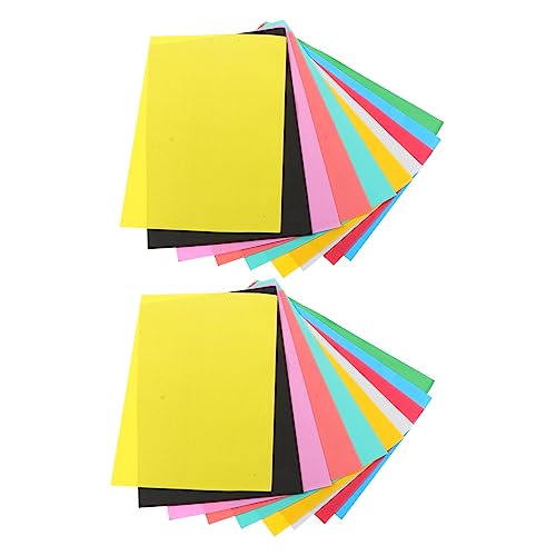 HOODANCOS 30 Blätter farbiges Schwammpapier schäumt Papier schaumpapier selber machen klebrig DIY-Tool basteln für kinder bastelmaterial für kinder buntes DIY faltpapier buntes Schwammpapier von HOODANCOS