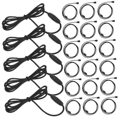 HOODANCOS 30 Sets Halskettenschnur Mit Breakaway-verschlüssen, Schwarze Halskettenschnüre, Anhänger, Halskettenseil, Ersatz-nylon-breakaway-lanyard-schnur-set Für Die Schmuckherstellung von HOODANCOS