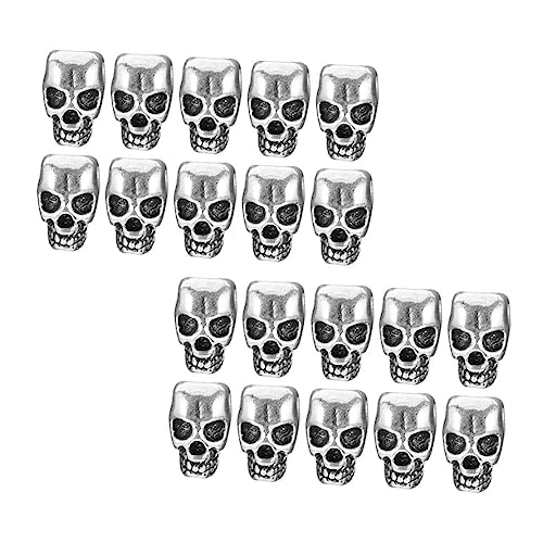 HOODANCOS 30 Stücke Mehrzweck DIY Perlen Dekorative Perlen Retro Skull Perlen Charms von HOODANCOS