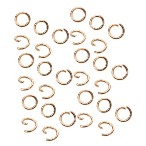 HOODANCOS 30St Kettenglied Schmuckringe Schmuckzubehör Kettenverbinder gold Öffnende Ringe Punkt Perlen Armbänder Halskette Mehrzweck-Biegering Biegering zur Schmuckherstellung Eisen Golden von HOODANCOS