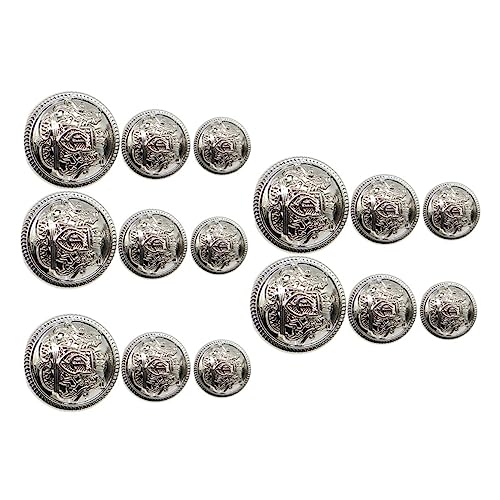 HOODANCOS 30St Metallknöpfe Mantelknopf nähen Kleiderverschlüsse gravierte Knöpfe Hornknöpfe Tasten blouses for women women's blouses & shirts DIY-Taste eleganter Knopf Zinklegierung Silver von HOODANCOS