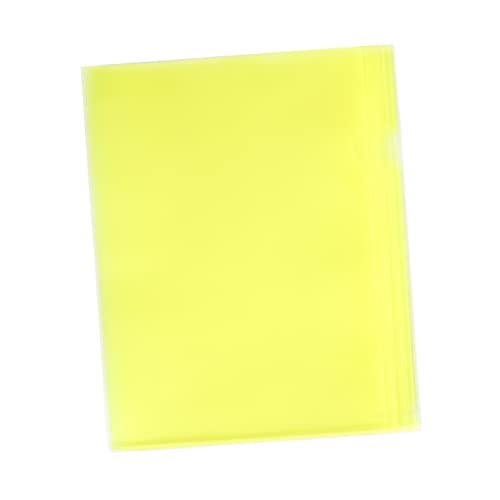 HOODANCOS 30St l Dateiordner plastikordner ordner durchsichtig Transparente Schreibmappe Buchordner löschen transparente Dokumentenmappe transparenter Ordner a4-Dateiordner Yellow von HOODANCOS