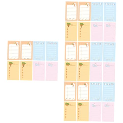 HOODANCOS 32 Stk Briefpapier notizblock notepad memo pad notitzzettelblock selbstklebende Notizzettel Cartoon-Haftnotizen Klebenotizblöcke Notizblöcke schreiben doppeltes Offsetpapier von HOODANCOS