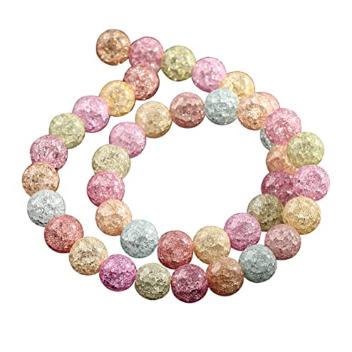 HOODANCOS 34 Stk farbige Glasperlen farbige Perlen Farbperlen Strassperlen Bunte Perlen armreifen kristallperlen Bead DIY Jewelry accessories Bead chain Bastelperlen selber machen Colorful von HOODANCOS