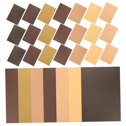 HOODANCOS 35 Stück Braune Perlglanz Grußkarte Dicker Karton Origami Materialien Farbiger Karton Bastelmaterial DIY Materialien Karte Stock Fotografie Kit Papier von HOODANCOS