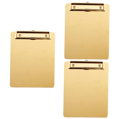 HOODANCOS 3St Datei Zwischenablage 11x17 Klemmbrett goldene Büroklammern Quittungs-Zwischenablage Planke write board büroartikel Klemmbretter ordner Papierhalter Klemmbrett Schreibtafel von HOODANCOS