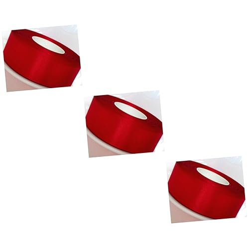 HOODANCOS 3St Geschenkband aus Papier seidenband ribbon Geschenkband rot Geschenkband für Firmenfeier Geschenkband für Ostern bandfeile hochzeitsringe solides Dacronband rotes Kräuselband von HOODANCOS