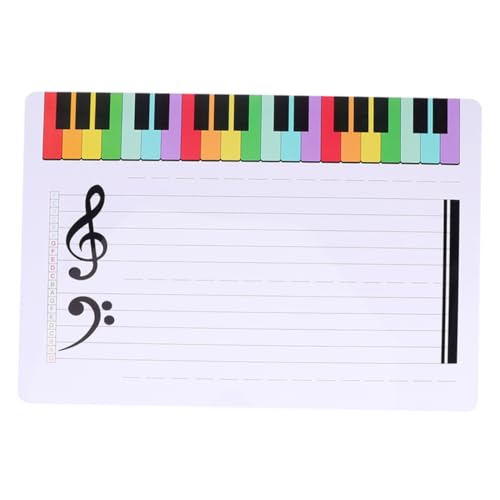 HOODANCOS 3St Übungsbrett sheet music Musikausbildung Musiktafel Klemmbrett trocken abwischbar wiederverwendbare Personaltafel Planke Tastatur löschbares Lehr-Whiteboard Übungsgerät Plastik von HOODANCOS