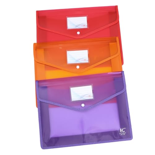 HOODANCOS 3St Wasserdichte Aktentasche Dokumentenordner Wasserdichter Aufbewahrungsbehälter für Akten storage bag dokumentenmappe briefumschläge transparenter Aktenhalter PVC von HOODANCOS