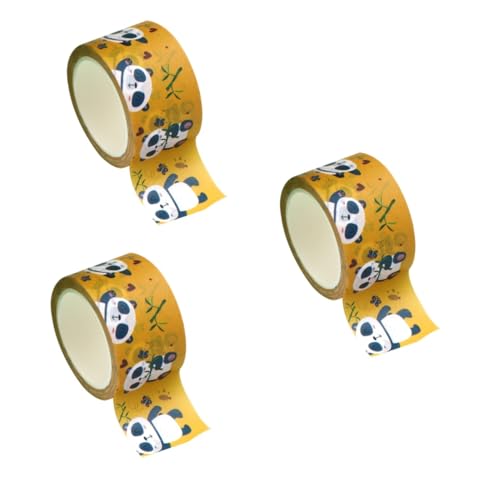 HOODANCOS 3St selbstgemachtes abklebeband Elektroband dekorative Bänder haltbares Klebeband Band für schlankes Federmäppchen dekoration klebriges Papierband Tafelband Abdeckband Yellow von HOODANCOS