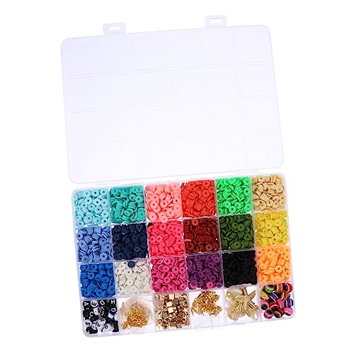 HOODANCOS 4 Kisten Polymer-Perlen-Set Armband Perlenmaterial handgefertigte Armbandperlen schmuck herstellen beads for bracelets perlenbox lose Perlen aus Halskette lose Perle Legierung von HOODANCOS