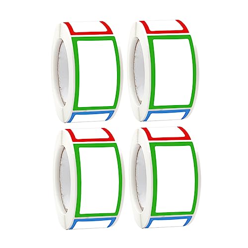 HOODANCOS 4 Rollen Farbige leere Aufkleber Gefrierschranketiketten auflösbare Etiketten küchenetiketten home accessories label Etiketten zum Organisieren Wäscheetiketten für Gläser Colorful von HOODANCOS