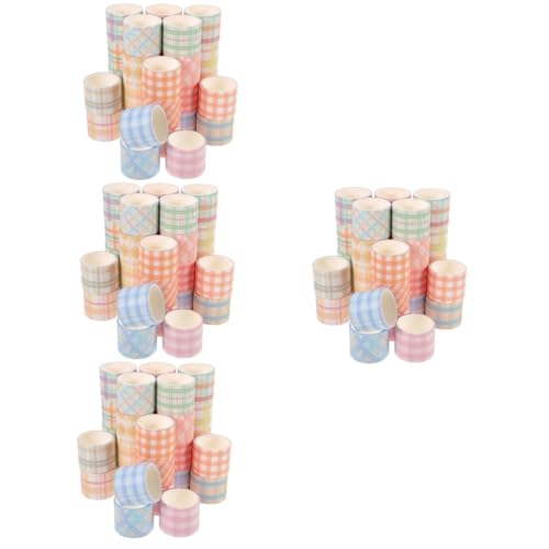 HOODANCOS 4 Sätze Kariertes Washi Tape Retro Punkt Sammelalbum Liefert Basteln Für Bastelmaterial Für Dekorative Klebebänder Washi Tape Kawaii Japanisches Papier 30 Rollen * 4 von HOODANCOS