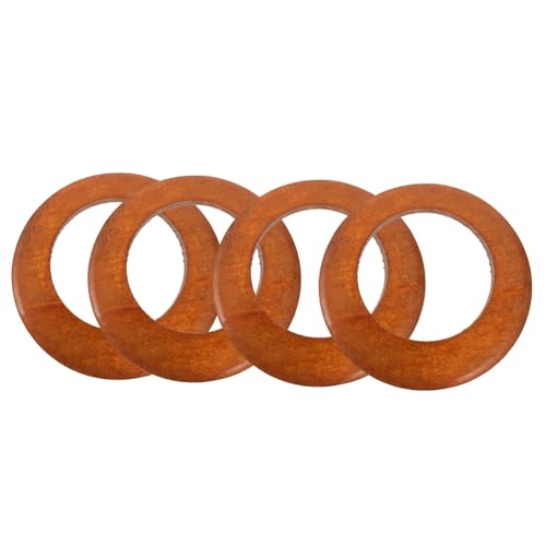 HOODANCOS 4 Stück Holzringe, Holzring-anhänger Für Ohrringe, Armbänder, Halsketten, Makramee-schmuck, Bastelarbeiten von HOODANCOS