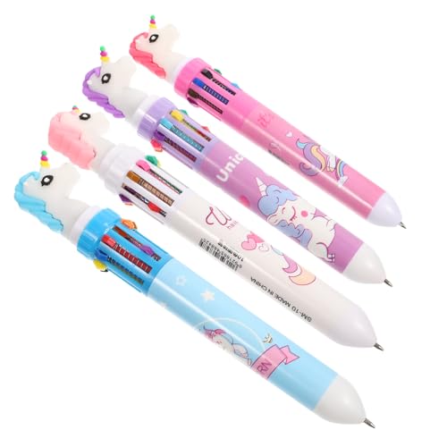 HOODANCOS 4 Stück Kugelschreiber Mehrfarbiger Gelstift Stifte Masse Tragbarer Zeichenstift Süße Stifte Für Mädchen Zarter Mehrfarbiger Stift Schreibfeder Für Den Haushalt Colorful Abs von HOODANCOS