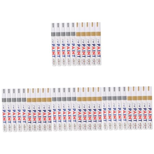 HOODANCOS 40 Stk Schnell trocknender Lackstift Kratzer-Reparaturstift feiner Malmarker Pinsel acrylstifte steine bemalen acrylic paint brushes Farbechter Marker tragbarer Stift Tinte malen von HOODANCOS