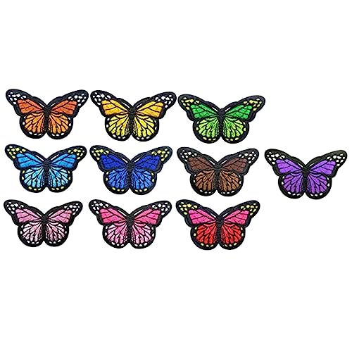 HOODANCOS 40Stücke Schmetterling Stickerei Applikationen Patches DIY Aufkleber Für Kleidung Taschen Dekoration Zufällige Farben Für Handwerksprojekte von HOODANCOS