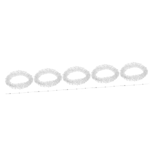 HOODANCOS 5 Rollen Rolle Kugelkette Schmuckketten Haarnadel DIY Kette Bettelarmband damenhalskette armkette Klammer lange Halskettenkette Halskettenketten selber machen Kupfer Silver von HOODANCOS