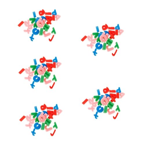 HOODANCOS 5 Sätze Alphabetschwamm Malschwamm Selber Machen Graffiti-Schwamm-siegel Kunststempel Schwamm Stempel Cartoon-Schwamm-siegel Alphabet-schwämme Kunstmalschwamm 26 Stück * 5 von HOODANCOS