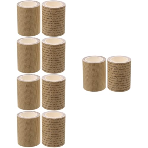 HOODANCOS 5 Sätze Handkontenbänder Abdeckband Aus Papier Japanisches Abklebeband Wiederverwendbar Klebeband Bastelmaterial Dekorative Bänder Altes Washi-tape Kraftpapier 2 Rollen * 5 von HOODANCOS